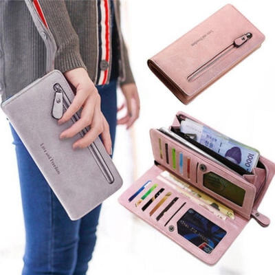 

Women Leather Zipper Purse Ladies Clutch Coin Wallet Phone Card Holder Handbag