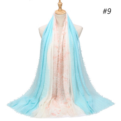 

Spring&Autumn New Foreign Trade Europe&America Fashion Bird Floral Pattern Wild Art Fresh Cotton Scarf Scarf Shawl