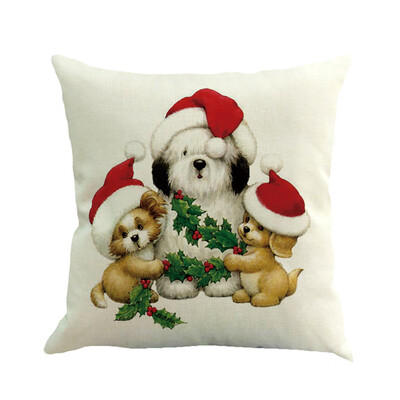 

Tailored Christmas Printing Dyeing Sofa Bed Home Decor Pillow Cover Cushion Cover