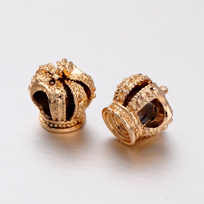 

Alloy European Beads 3D Crown Large Hole Beads Lead Free & Nickel Free Golden 115x11x9mm Hole 45mm