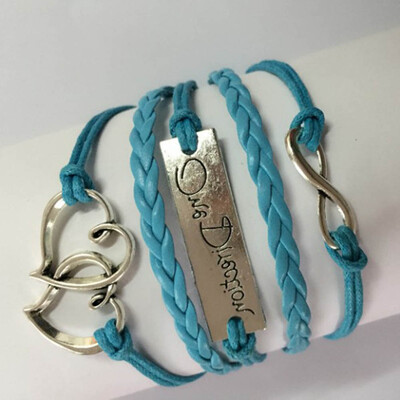 

Fashion Leather Butterflies Bracelet Friendship Charm Braided Wristband Bracelet