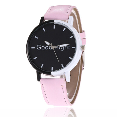 

Good Night Two-Color Patchwork Pattern Quartz Womens Watches Bayan Kol Saaty Fashion Montre Femme Acier Inoxydable Clock