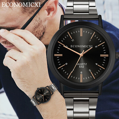 

Gobestart Luxury Mens Quartz Sport Stainless Steel Dial Band Wrist Watch