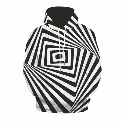 

Toponeto Mens Autumn Spring Fashion 3D Printing Hoodie Hooded Loose Long Sleeve Top