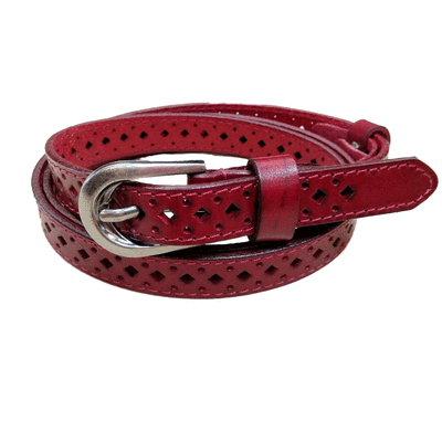 

New first layer pure leather ladies belt hollowing out punch-free casual wild ladies belt
