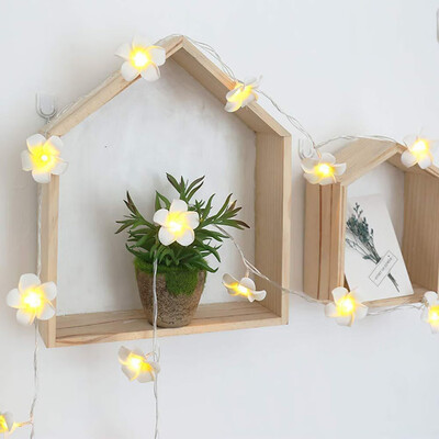 

Gobestart Vintage Frangipani Flower LED Light String Battery Home Party Wedding