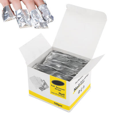 

Greensen 100pcs Professional Aluminium Foil Gel Polish Removal Nail Art Remover Soak Off Gel Wraps