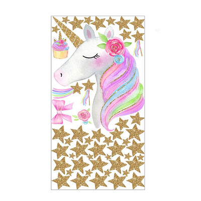 

Large Size Unicorn Wall DecalUnicorn Wall Sticker Decor with Hearts&Stars for Girls Rooms Baby Nursery