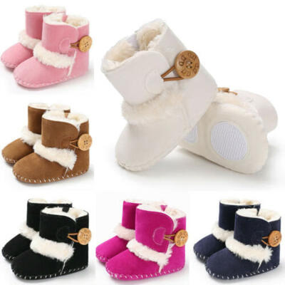 

US Baby Girl Boy Snow Boots Winter Half Boots Infant Kids New Soft Bottom Shoes