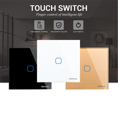 

〖Follure〗SESOO Switch 1 Gang 1 WayWall Light Screen Switch Black