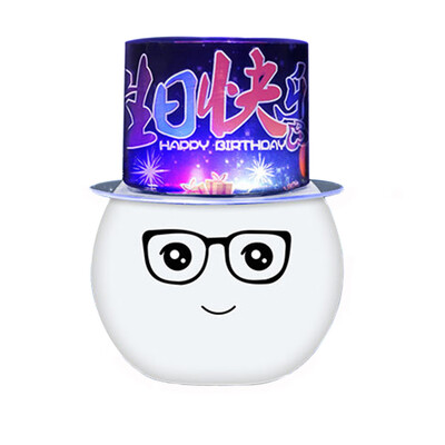 

〖Follure〗Hot Popular Snowman Rotating Colorful Cartoon Romantic LED projection Night Lig
