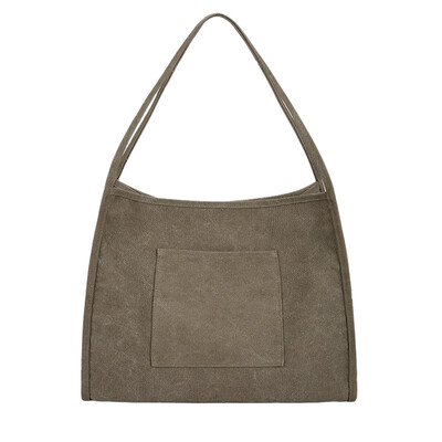 

Tailored Fashion Lady Wild Canvas Solid Color Large Capacity Shoulder Bag Handbag