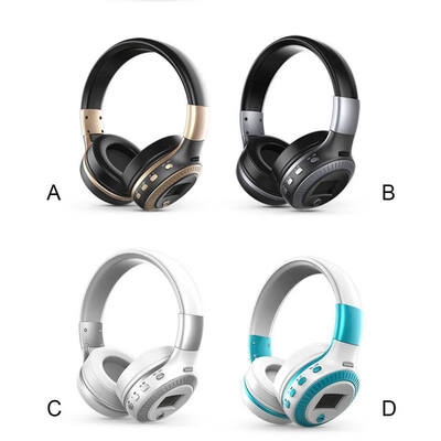 

Bluetooth HD Stereo Sport Headset Foldable Earphone Anti Noise Headphone 128G TF