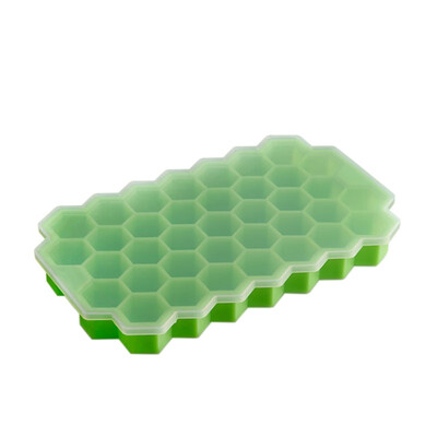

Honeycomb Shape Ice Cube 37 Cubes Ice Tray Cube Mold Storage Containers ice cube tray mold Ice Cream Tools