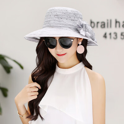 

Beach hat Blue Korean version Baitao summer foldable seaside sunscreen hat outing sunhat cool hat