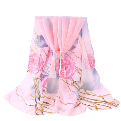 

Gobestart Fashion Women Flower Printing Long Soft Wrap Scarf Shawl Scarves
