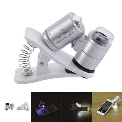 

〖Follure〗9882W 60X Magnifying Universal Mobile Phone LED Microscope Magnifier with Clip