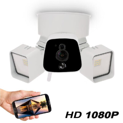 

1080P Floodlight Camera WiFi Floodlight Camcorder IP55 Waterproof HD Security Cam Two-Way Talk Motion Detection PIR Sensor Push Al