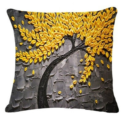 

〖Follure〗Tree Leaves Sofa Bed Home Decoration Festival Pillow Case Cushion Cover