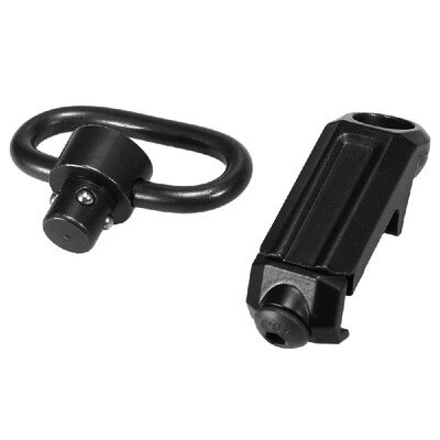 

Push Button QD Sling Swivel with End Plate Sling Swivel Adapter Mount for 223556 AR15 M4