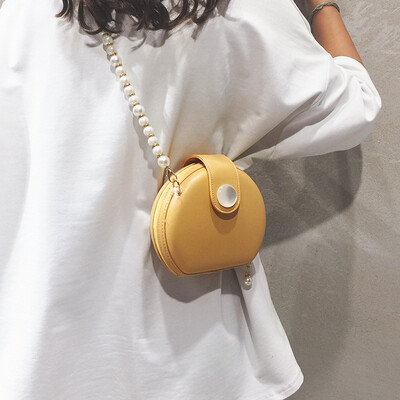 

Net red wild gas chain small round bag female bag 2019 new fashion shoulder bag summer small fresh messenger bag