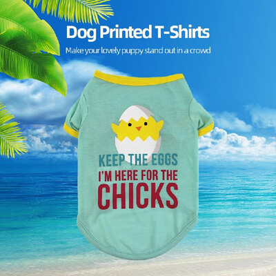 

Pet Clothes Dog Shirts Dog T-Shirts Printed Pet Vest Shirt Pet Spring Summer Clothes for Small Dogs Cats