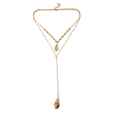 

Tocona Beach Bohemian Gold Color Shell Conch Imitation Pearl Beads Multistorey Necklace For Women Punk Jewelry Collares C19208