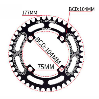 

Bike Bicycle Chainring 42T44T 46T 48T Bicycle Chain Ring Disc Sprocket 104BCD