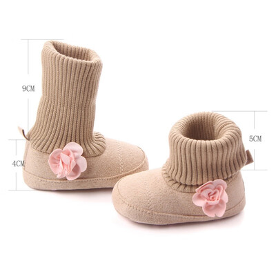 

Autumn Winter Children Shoes Cute Baby First Walkers Kids Newborn Toddler Super Warm Flower Boots
