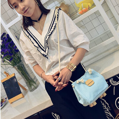 

Tailored Girl Leisure Summer Canvas Shoulder Bag Beach Bags Big Capacity Women Bag BU