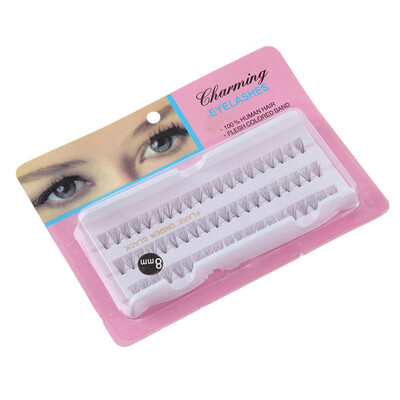 

Gobestart Individual False Fake 60 Stand Eyelashes Premium Corner Flare Cluster Lashes