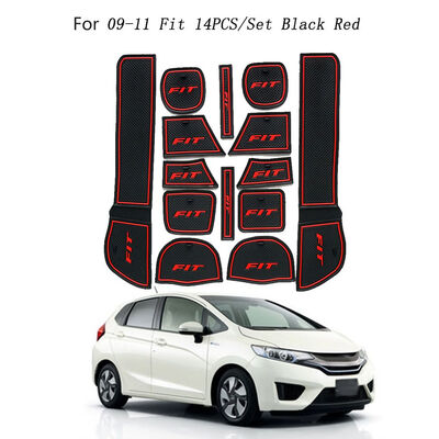 

14PCSSet Replacement for Honda Fit 2009-2011 Gate Slot Pad Non-slip Cup Mats Anti Slip Door Groove Mat Interior