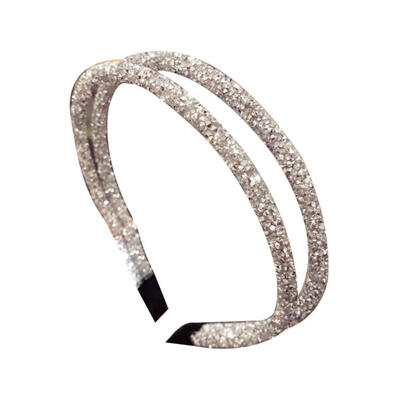

Fashion Women Headband Sparkling Rhinestone Double Layer Hair Hoop Headwear