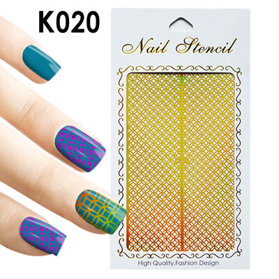 

〖Follure〗1Pc Irregular Hollow Nail Art Vinyls Stencil Stickers Manicure