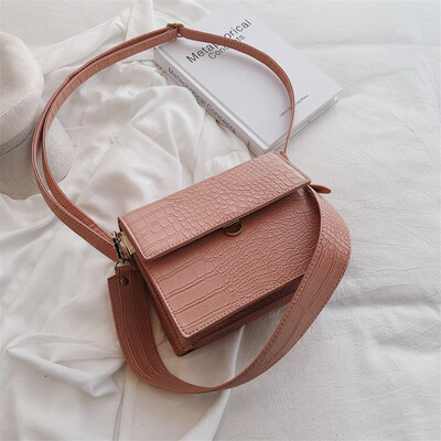 

2019 New Fashion Women Alligator Pattern Small Square Shoulder Bag Female Crossbody Messenger Bag Famous Brand Designer Handbag