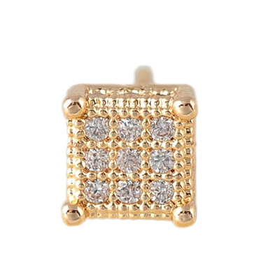 

Trendy Man Women Square Stud Earrings Cubic Zircon Earrings Wedding Jewelry