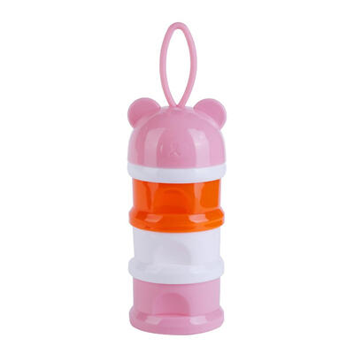 

3grid Cute Bear Milk Powder Formula Dispenser Baby Food Feeding Storage Box