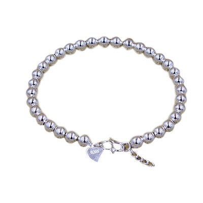 

Sterling Silver Bracelet Smooth Round Beads Bracelet