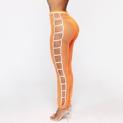 

Tailored Women Summer Sexy Perspective Hight Waist Hollow Beach Trousers Pants