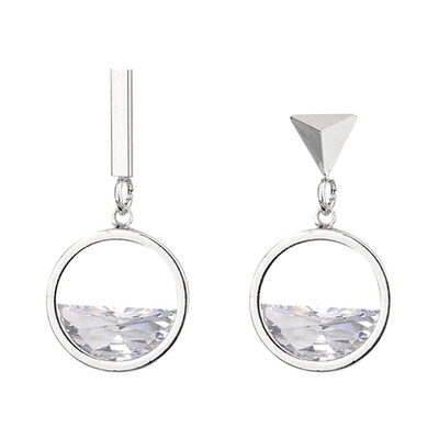 

Hand Made Asymmetrical Contracted Circle Pendant Earrings Female Earrings Ladies Fashion Pendant Earrings