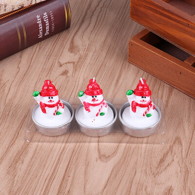 

Gobestart Christmas Candles Santa Snowman Candles Party Wedding Festival Decoration 3PC