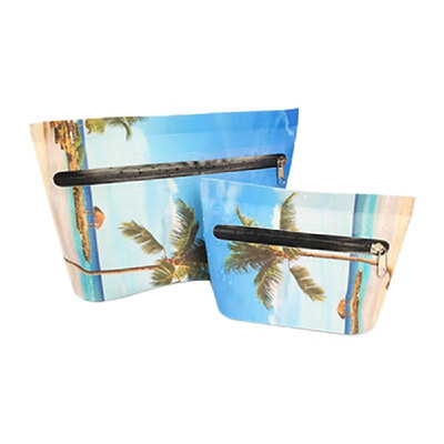 

Womens Large Makeup Bag Small Cosmetic Pouch Set Zipper Toiletry Organizer for Traveling Beach Swimming