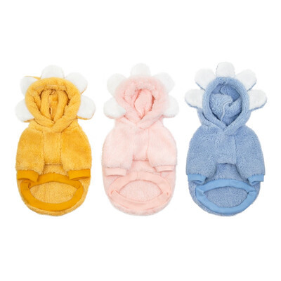 

Pet Clothes Autumn And Winter Thickening Costume For Small Medium Dogs Puppy Warm Sunflowers Velvet Clothes For Dogs Ropa Perro
