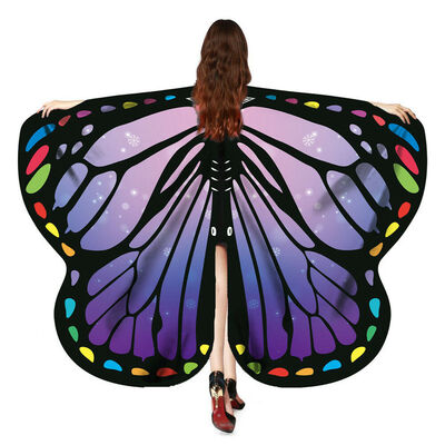 

Women Fancy Long Butterfly Wings Fairy Cape Scarf Scarves Wrap Printing Shawl