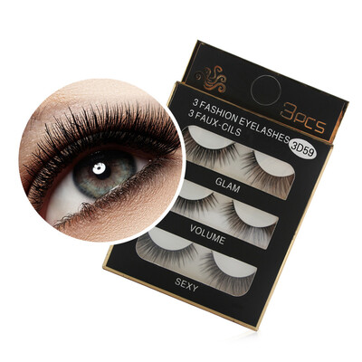 

〖Follure〗1 Box Luxury 3D False Lashes Fluffy Strip Eyelashes Long Natural Party