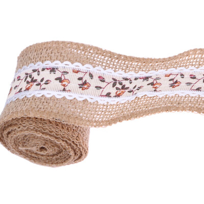 

〖Follure〗1 Roll Natural Vintage Jute Burlap Ribbon DIY Wedding Strap Party