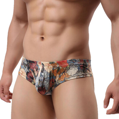 

Tailored Men Sexy Underwear Nylon Printed Shorts Pouch Underpants