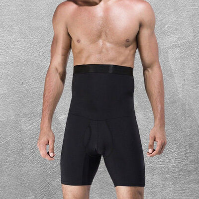 

Mens Slimming Body Shaper Fitness High waist Abdomen Tummy Control Shaping