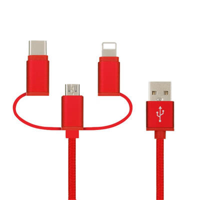 

Durable Nylon Braided USB To USB 31 Type-C Lightning Micro USB 3-in-1 Charging Data Cable For LETV Xiaomi Phones