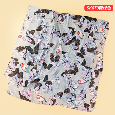 

New European&American style ladies butterfly printed silk scarf beach towel air conditioning shawl sunscreen scarf female SK070